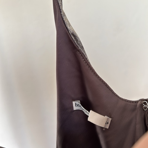 HOUSE OF‎ CB 'Gabrielle' Pewter Satin Maxi Dress NWOT size XL - Picture 7 of 15